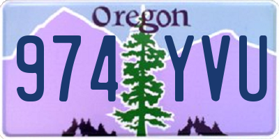 OR license plate 974YVU