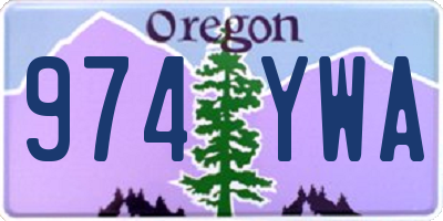 OR license plate 974YWA