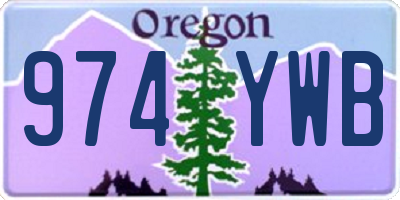 OR license plate 974YWB