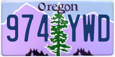 OR license plate 974YWD