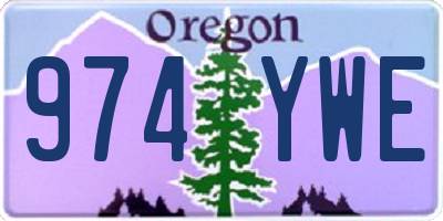 OR license plate 974YWE