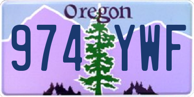 OR license plate 974YWF