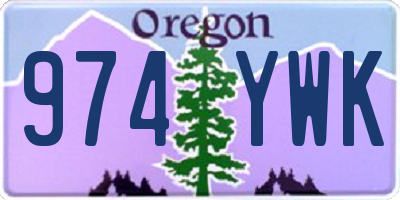 OR license plate 974YWK