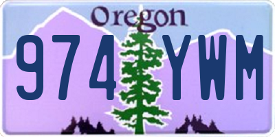 OR license plate 974YWM