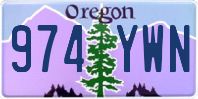 OR license plate 974YWN