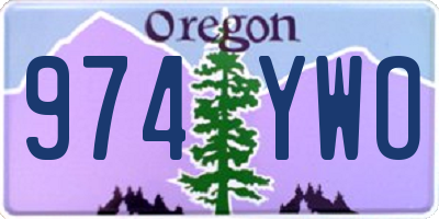 OR license plate 974YWO