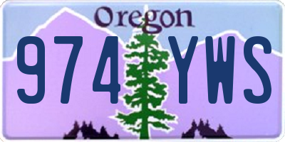 OR license plate 974YWS