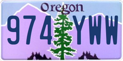 OR license plate 974YWW