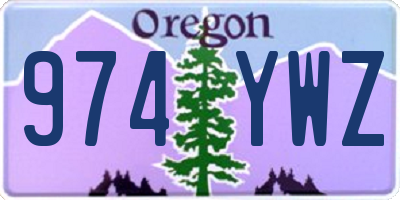 OR license plate 974YWZ