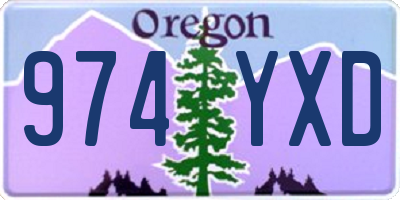 OR license plate 974YXD