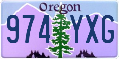 OR license plate 974YXG