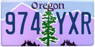 OR license plate 974YXR