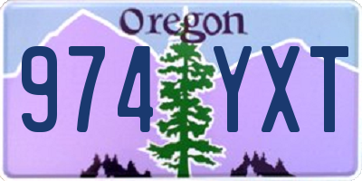 OR license plate 974YXT