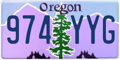 OR license plate 974YYG