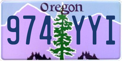 OR license plate 974YYI