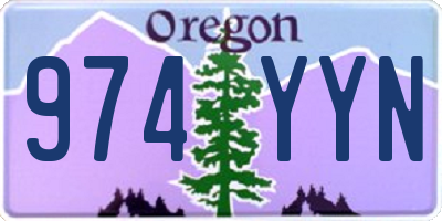 OR license plate 974YYN