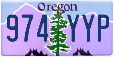 OR license plate 974YYP