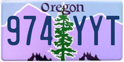 OR license plate 974YYT