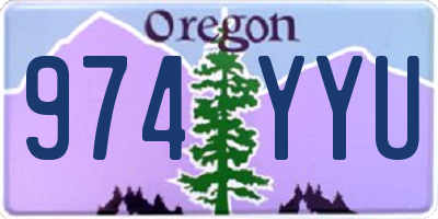OR license plate 974YYU