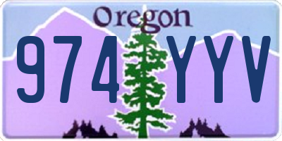 OR license plate 974YYV