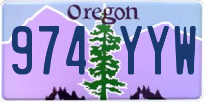 OR license plate 974YYW