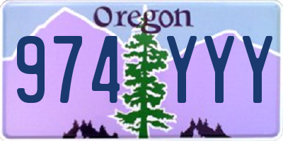 OR license plate 974YYY