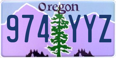 OR license plate 974YYZ