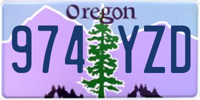 OR license plate 974YZD