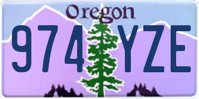 OR license plate 974YZE