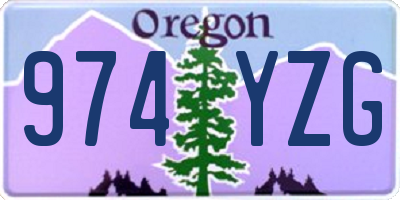 OR license plate 974YZG