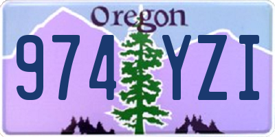 OR license plate 974YZI