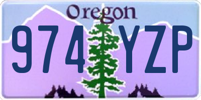 OR license plate 974YZP