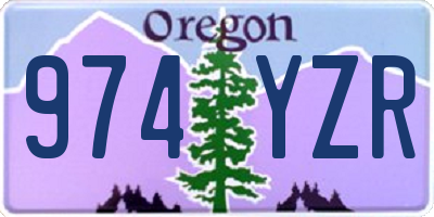 OR license plate 974YZR