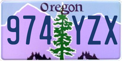OR license plate 974YZX
