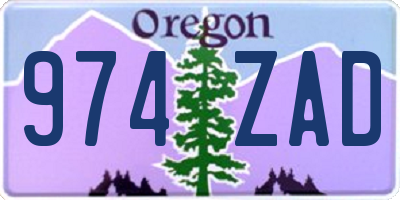 OR license plate 974ZAD