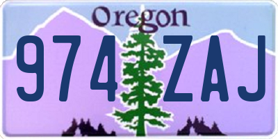 OR license plate 974ZAJ