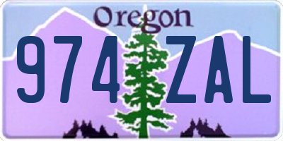 OR license plate 974ZAL