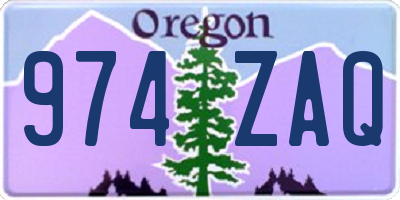 OR license plate 974ZAQ