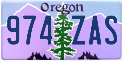 OR license plate 974ZAS