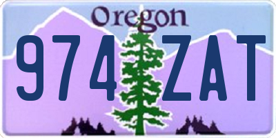 OR license plate 974ZAT