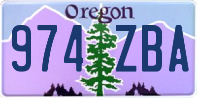 OR license plate 974ZBA