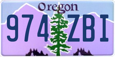 OR license plate 974ZBI