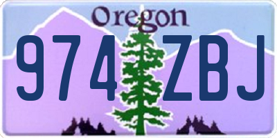 OR license plate 974ZBJ
