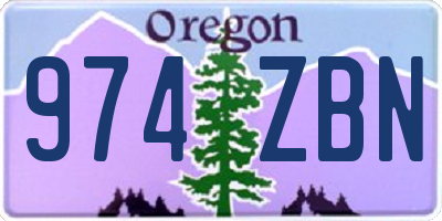 OR license plate 974ZBN