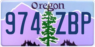 OR license plate 974ZBP