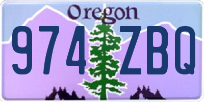 OR license plate 974ZBQ