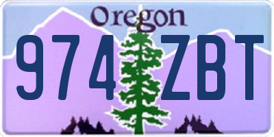 OR license plate 974ZBT