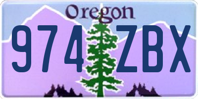 OR license plate 974ZBX