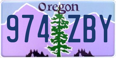 OR license plate 974ZBY