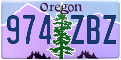 OR license plate 974ZBZ